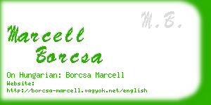 marcell borcsa business card